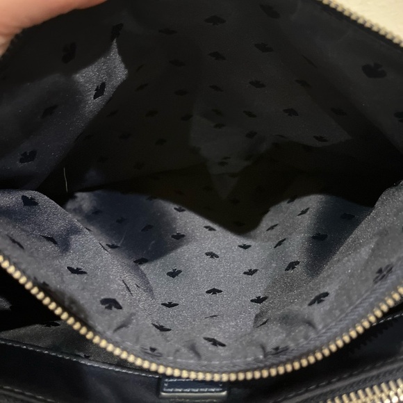 Kate spade ♠️ women’s nylon navy blue 3 compartment dawn small satchel bag EUC - Picture 8 of 8